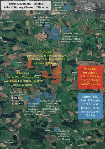 North Devon and Torridge Solar and Battery Cluster 725 acres